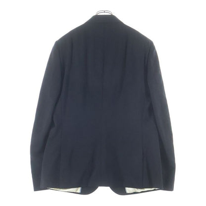Gucci Wrapped Button Wool Silk Single Tailored Jacket Black 56