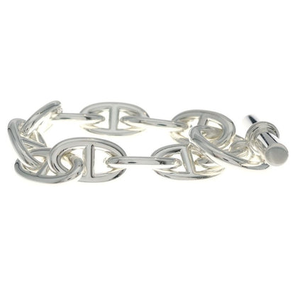 Hermes Chaine D'ancre TGM 10 Pieces Chain Bracelet Silver