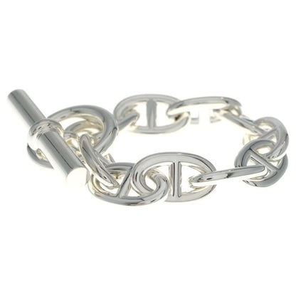 Hermes Chaine D'ancre TGM 10 Pieces Chain Bracelet Silver