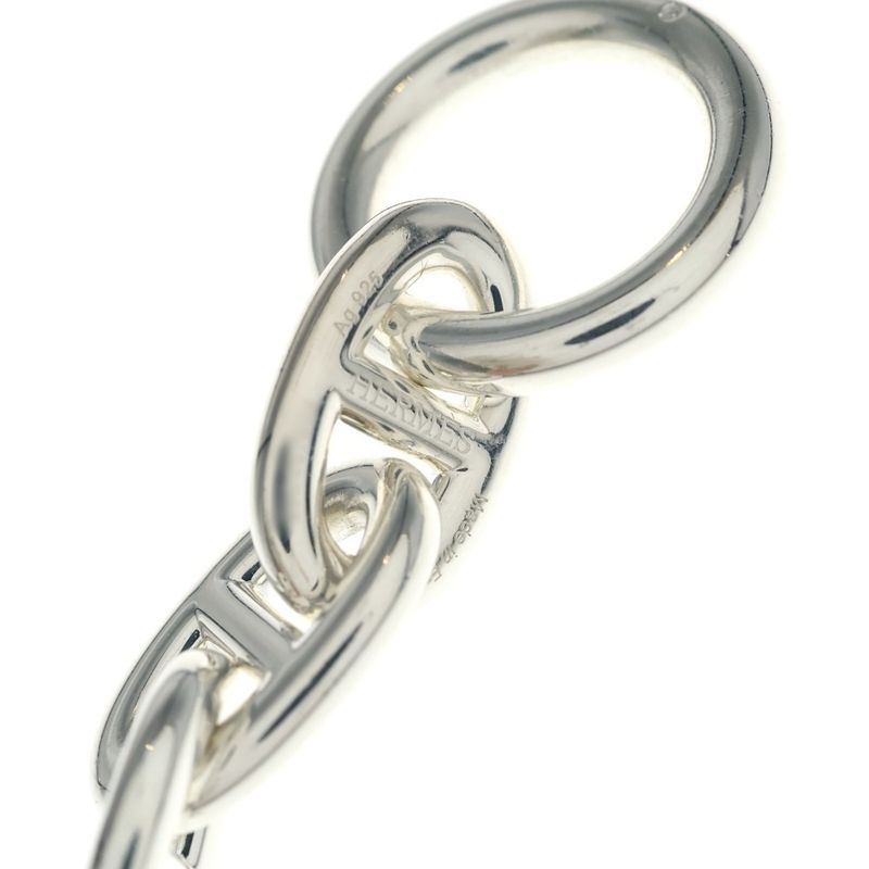 Hermes Chaine D'ancre TGM 10 Pieces Chain Bracelet Silver