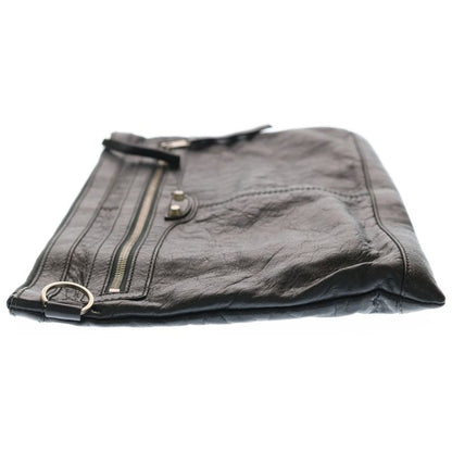 Balenciaga Classic Clip Clutch Black Leather