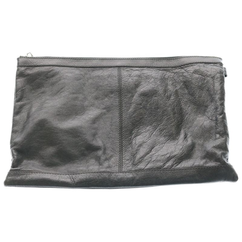 Balenciaga Classic Clip Clutch Black Leather