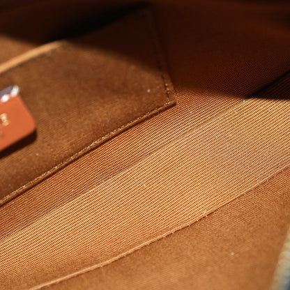 Celine Cuir Triomphe Logo Embroidery Leather Mini Camera Bag Brown