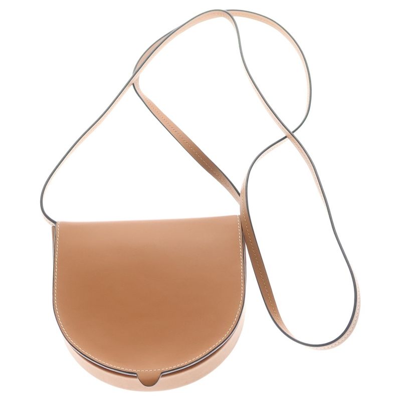 Loewe Heel Pouch Small Soft Calf Leather Shoulder Bag Tan Brown