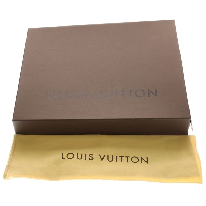Louis Vuitton Damier Blue Msbury PM Shoulder Bag Brown Leather Gold
