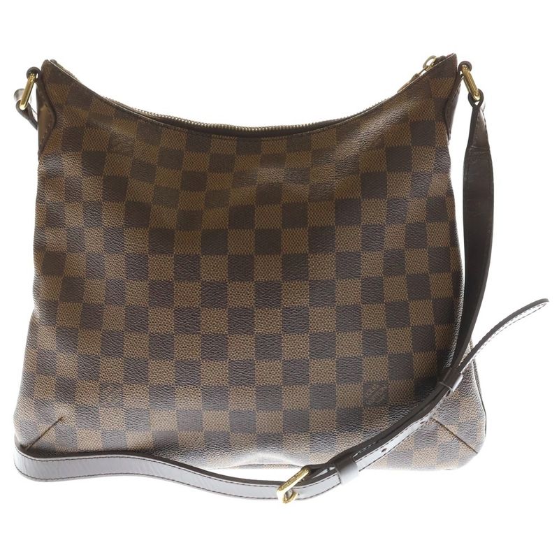 Louis Vuitton Damier Blue Msbury PM Shoulder Bag Brown Leather Gold