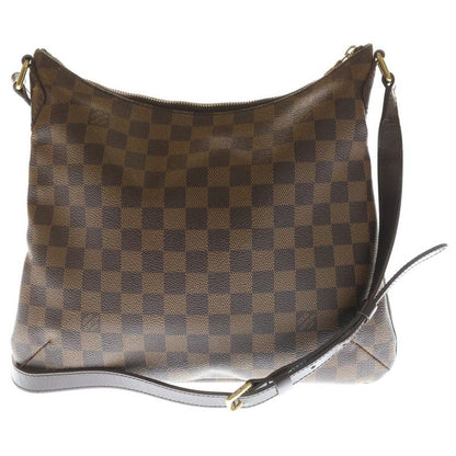 Louis Vuitton Damier Blue Msbury PM Shoulder Bag Brown Leather Gold