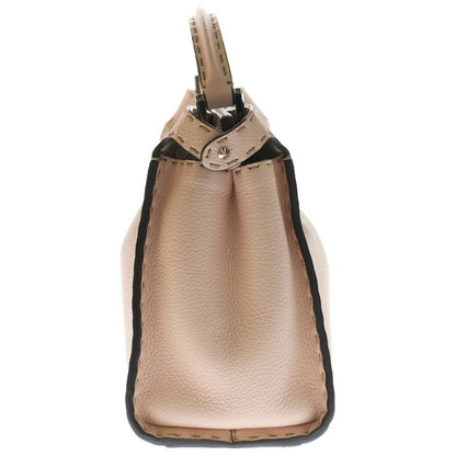 Fendi Peekaboo Selleria Essential Shoulder Bag Pink Leather