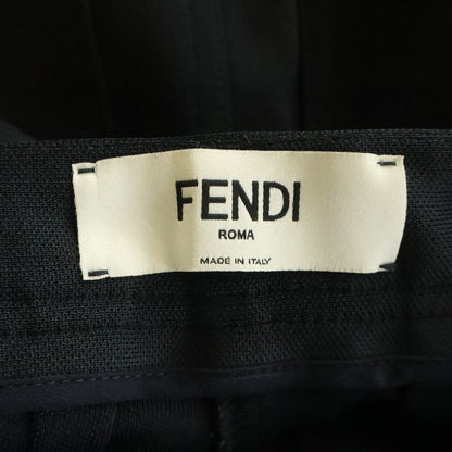 Fendi Zucca Pattern Sideline Tape Jersey Track Pants Black Brown