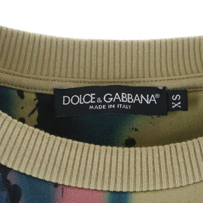 Dolce & Gabbana Cropped Graffiti Print Crew Neck Sweatshirt Multi