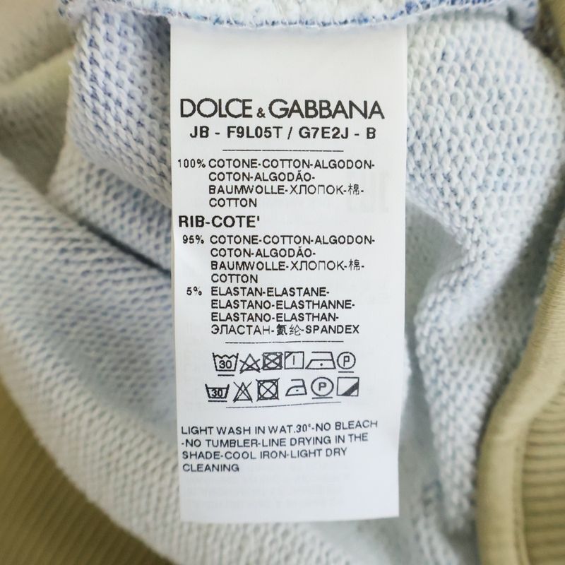 Dolce & Gabbana Cropped Graffiti Print Crew Neck Sweatshirt Multi