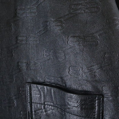 Balenciaga BB Monogram Leather Jacket Bbmonogram Black