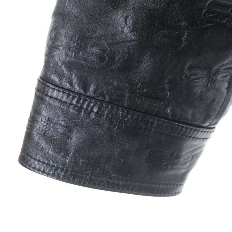 Balenciaga BB Monogram Leather Jacket Bbmonogram Black