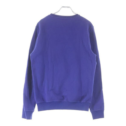 Hermes Brazilian Horse Lamb Leather Patch Crew Neck Sweatshirt Trainer Blue Sneaker