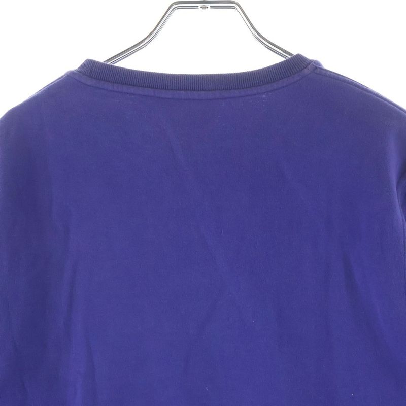 Hermes Brazilian Horse Lamb Leather Patch Crew Neck Sweatshirt Trainer Blue Sneaker