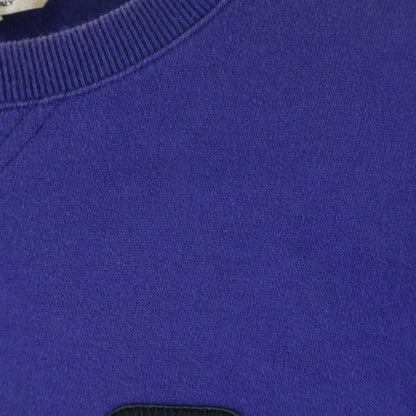 Hermes Brazilian Horse Lamb Leather Patch Crew Neck Sweatshirt Trainer Blue Sneaker
