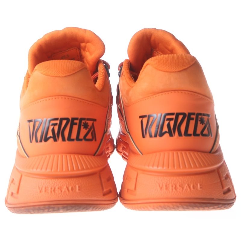 Versace Trigreca Sneaker Volume Sole Low Cut Sneakers Orange