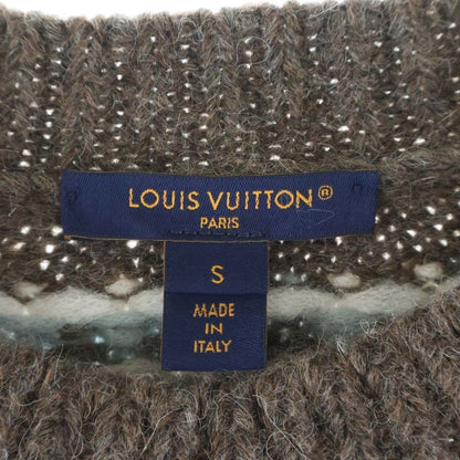 Louis Vuitton Graphic Signature Nordic Pattern Pullover Knit Sweater Brown