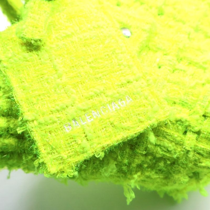Balenciaga Bistro Xxs Shoulder Bag Yellow Tweed