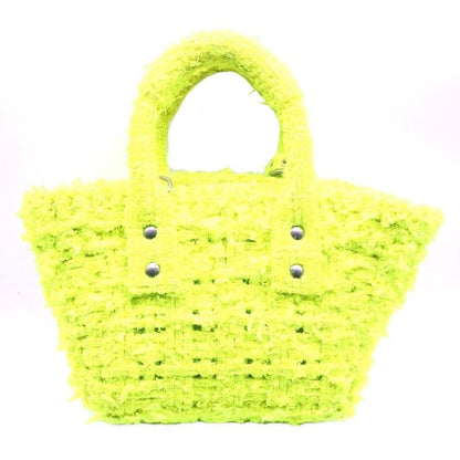 Balenciaga Bistro Xxs Shoulder Bag Yellow Tweed