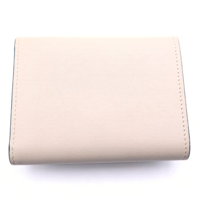 Loewe Anagram Perforated Logo Trifold 6 Card Light Wallet Compact