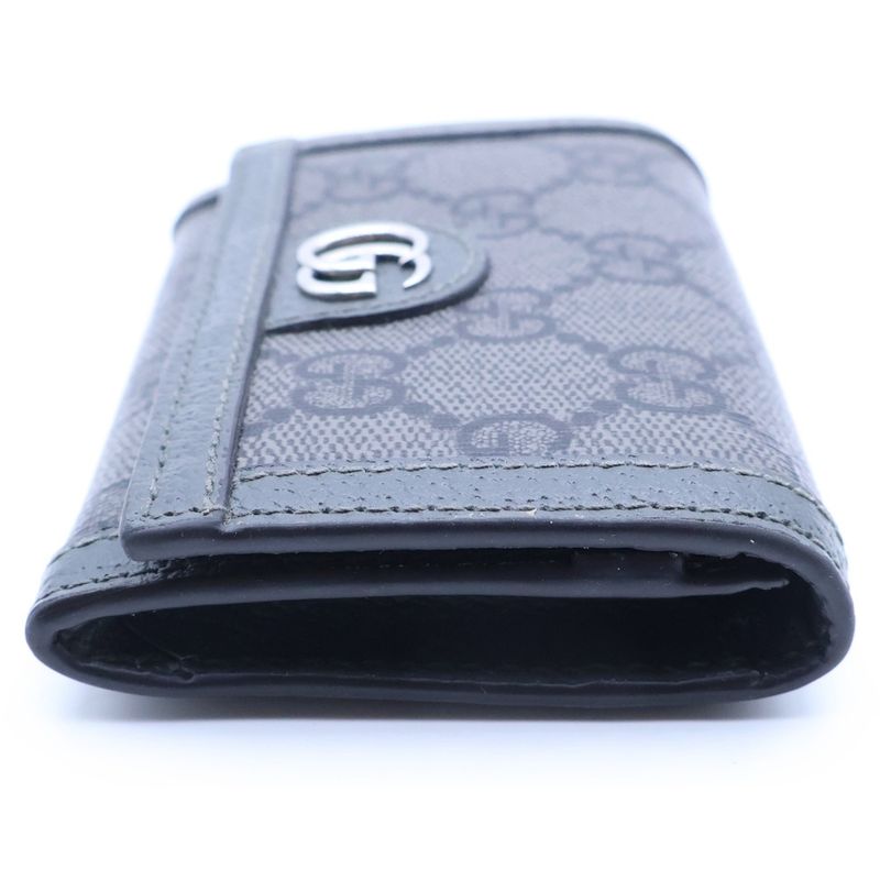 Gucci GG Supreme Card Case Business Holder Gray