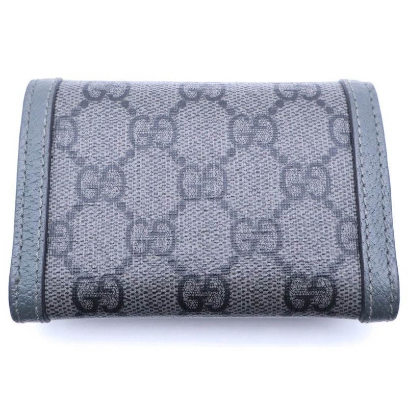 Gucci GG Supreme Card Case Business Holder Gray