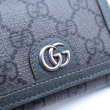 Gucci GG Supreme Card Case Business Holder Gray