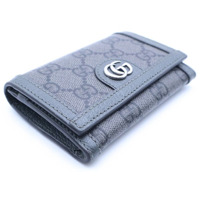 Gucci GG Supreme Card Case Business Holder Gray
