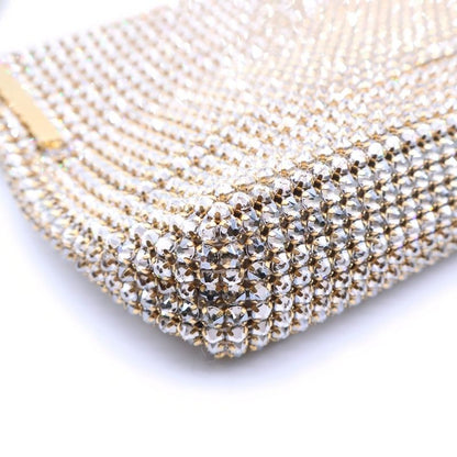 Saint Laurent Yves Suzanne Pave Crystal Satin Leather Shoulder Bag