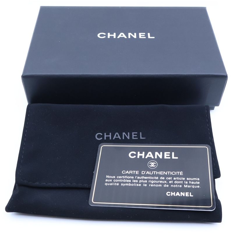 Chanel Compact Wallet Mini Coin Case Black Caviar Leather