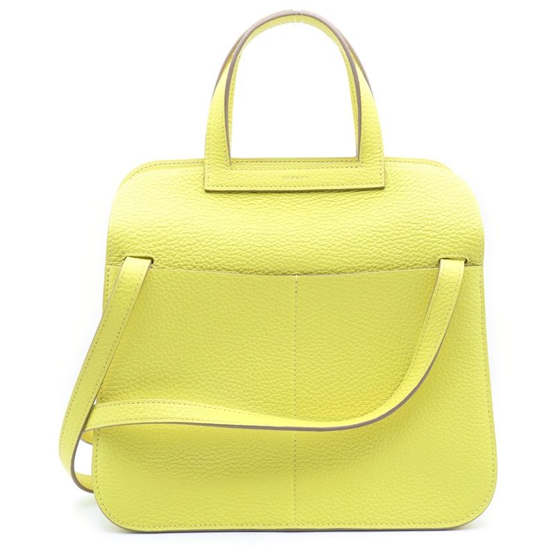 Hermes Halzan 25 Taurillon Clemence Shoulder Bag Silver
