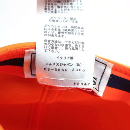 Hermes Cap Neobain Atlantic Logo Embroidery Cap Hat Orange