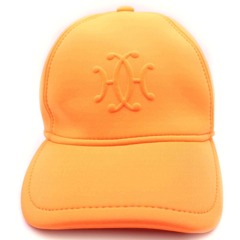 Hermes Cap Neobain Atlantic Logo Embroidery Cap Hat Orange