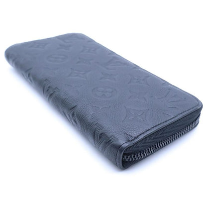 Louis Vuitton Amped Leather Zippy Wallet Horizontal Black