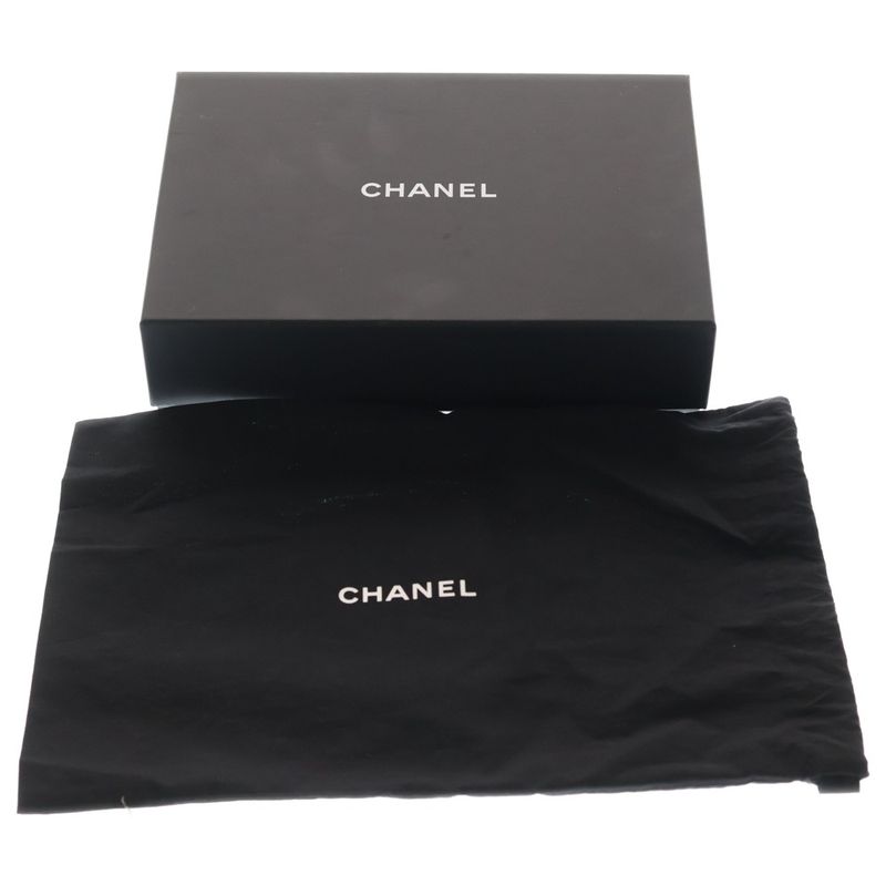 Chanel Quilted 2-Way Chain Shoulder Bag Black Lambskin Gold