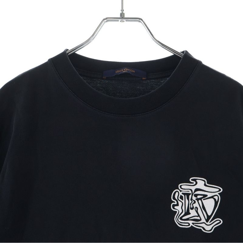 Louis Vuitton Smoke Printed Tee Short Sleeve T-Shirt Black