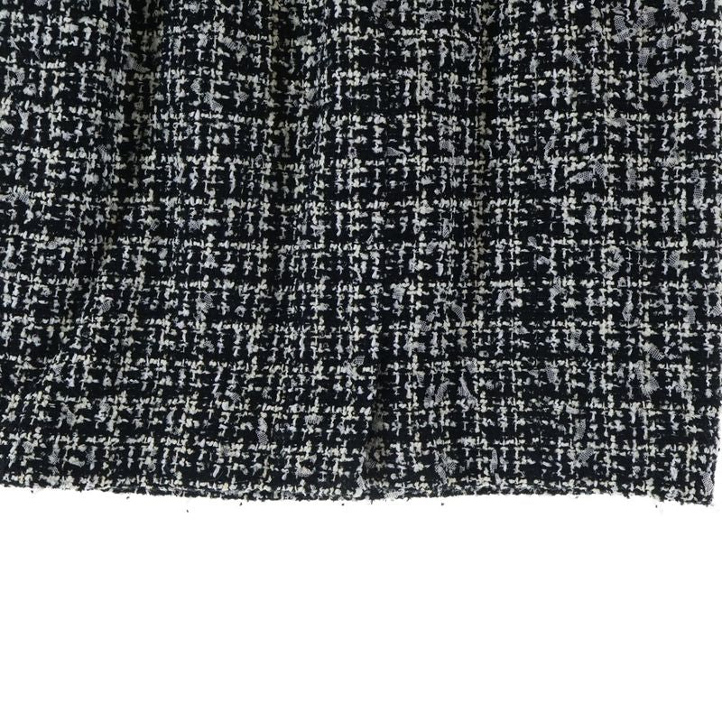 Chanel Spring Collection Tweed Midi Amskirt Black Skirt
