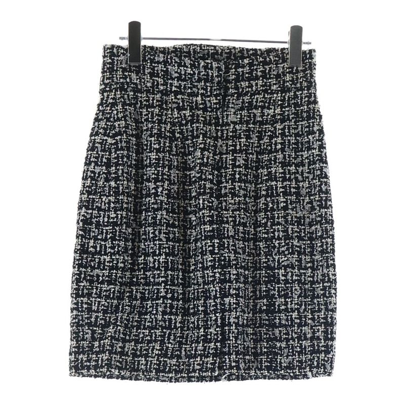 Chanel Spring Collection Tweed Midi Amskirt Black Skirt
