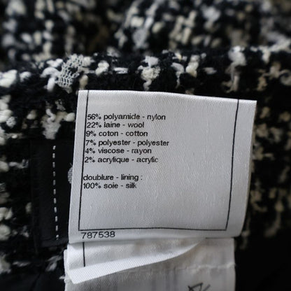 Chanel Spring Collection Tweed Midi Amskirt Black Skirt