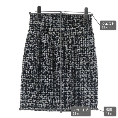 Chanel Spring Collection Tweed Midi Amskirt Black Skirt