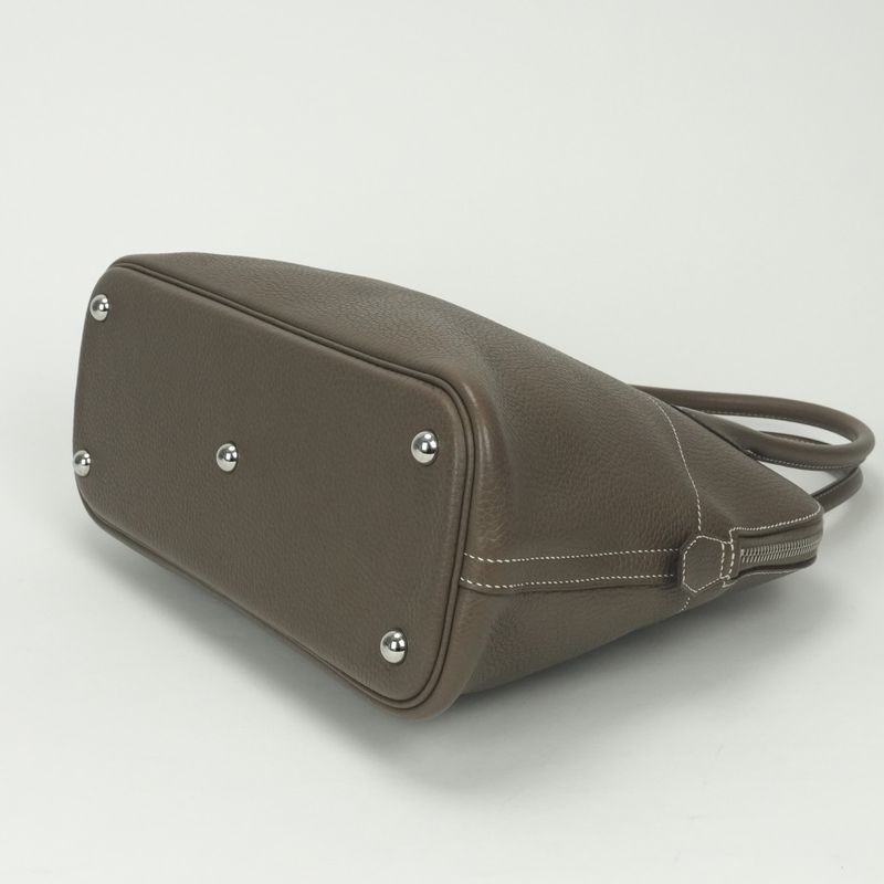 Hermes Bolide 31 Tote Shoulder Bag Taurillon Clemence Etoupe Etoupe Etoupe Gray