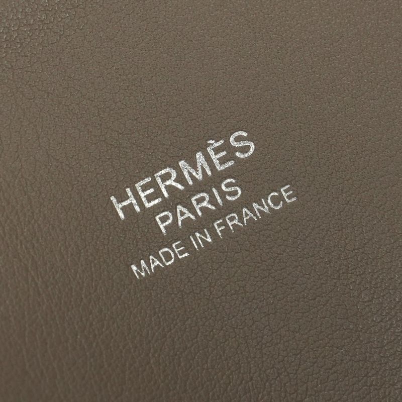 Hermes Bolide 31 Tote Shoulder Bag Taurillon Clemence Etoupe Etoupe Etoupe Gray