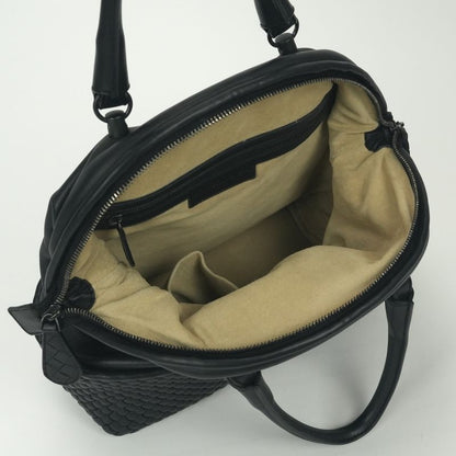Bottega Veneta Intrecciato Tote Black Silver Handbag
