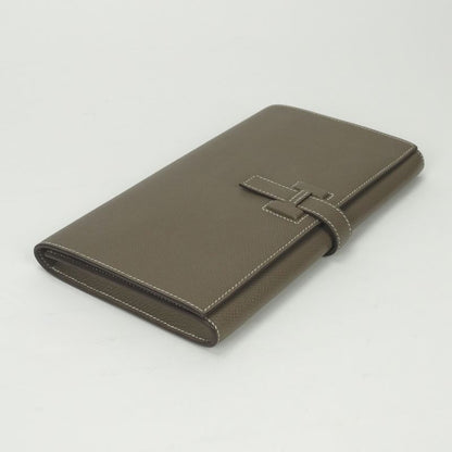 Hermes Passant to Tanman Wallet Veau Epsom Etoupe Etoupe Gray