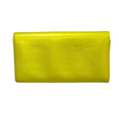 Balenciaga Strap Wallet Classic Neon Yellow