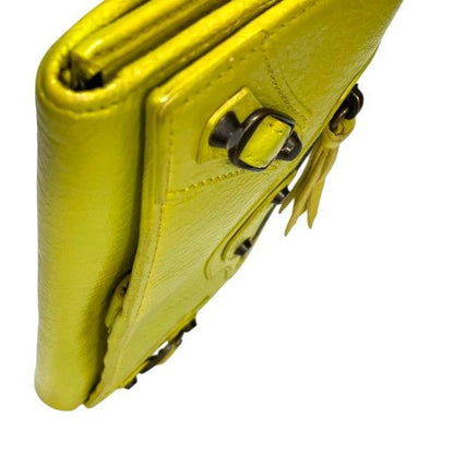 Balenciaga Strap Wallet Classic Neon Yellow