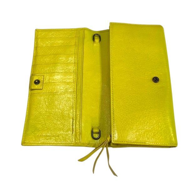 Balenciaga Strap Wallet Classic Neon Yellow
