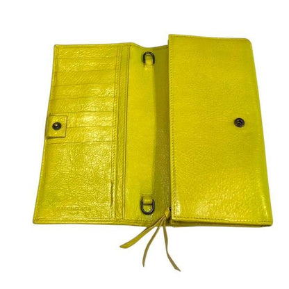 Balenciaga Strap Wallet Classic Neon Yellow