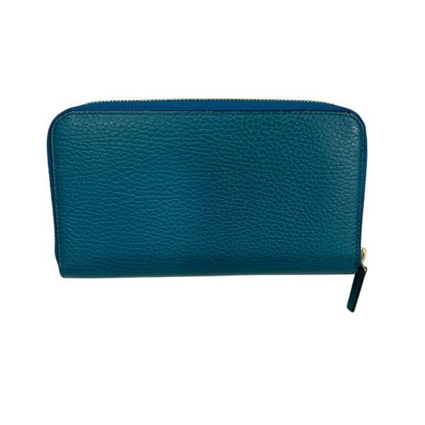 Gucci Interlocking Turquoise Blue Zip Around Wallet